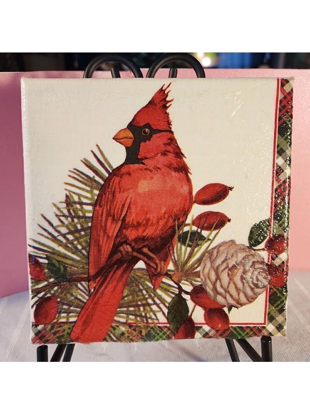 DECOUPAGE CANVAS PRINTS RED CARDINAL